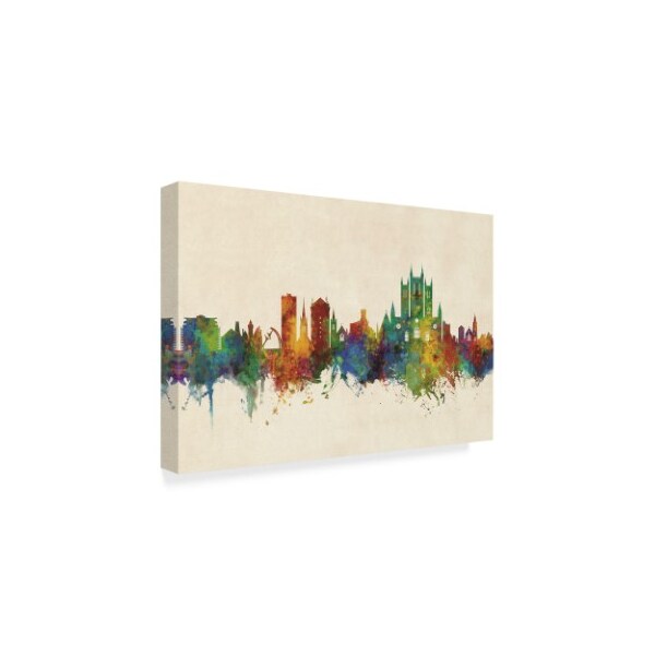 Michael Tompsett 'Lincoln England Skyline' Canvas Art,16x24